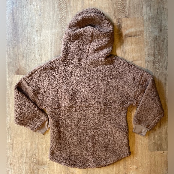 NWT Victoria’s Secret PINK Varsity Sherpa Half Zip Pullover Hoodie - Picture 7 of 9